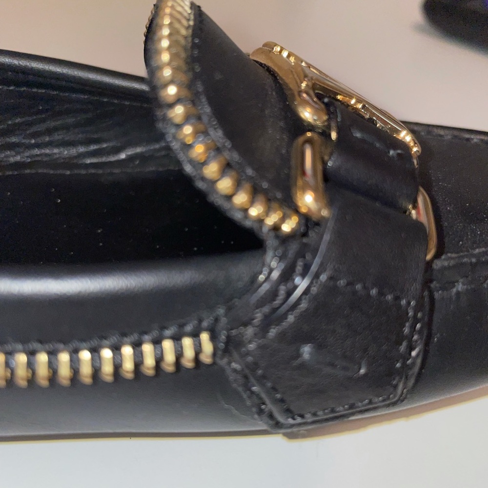 Authentic Louis Vuitton black loafers with gold 5 - Picture 9 of 16